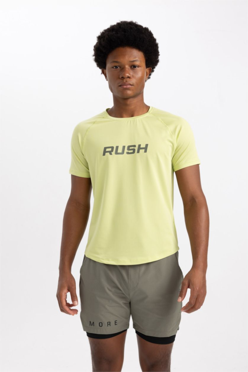 MAN Light Green Slim Fit Short Sleeve T-Shirt