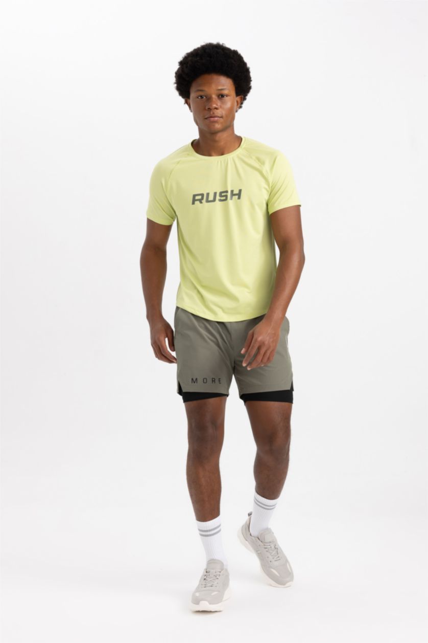 MAN Light Green Slim Fit Short Sleeve T-Shirt