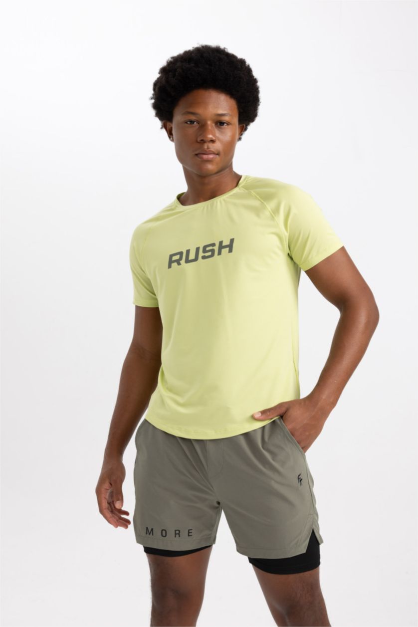 MAN Light Green Slim Fit Short Sleeve T-Shirt