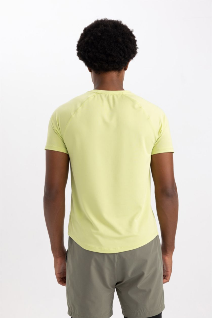 MAN Light Green Slim Fit Short Sleeve T-Shirt