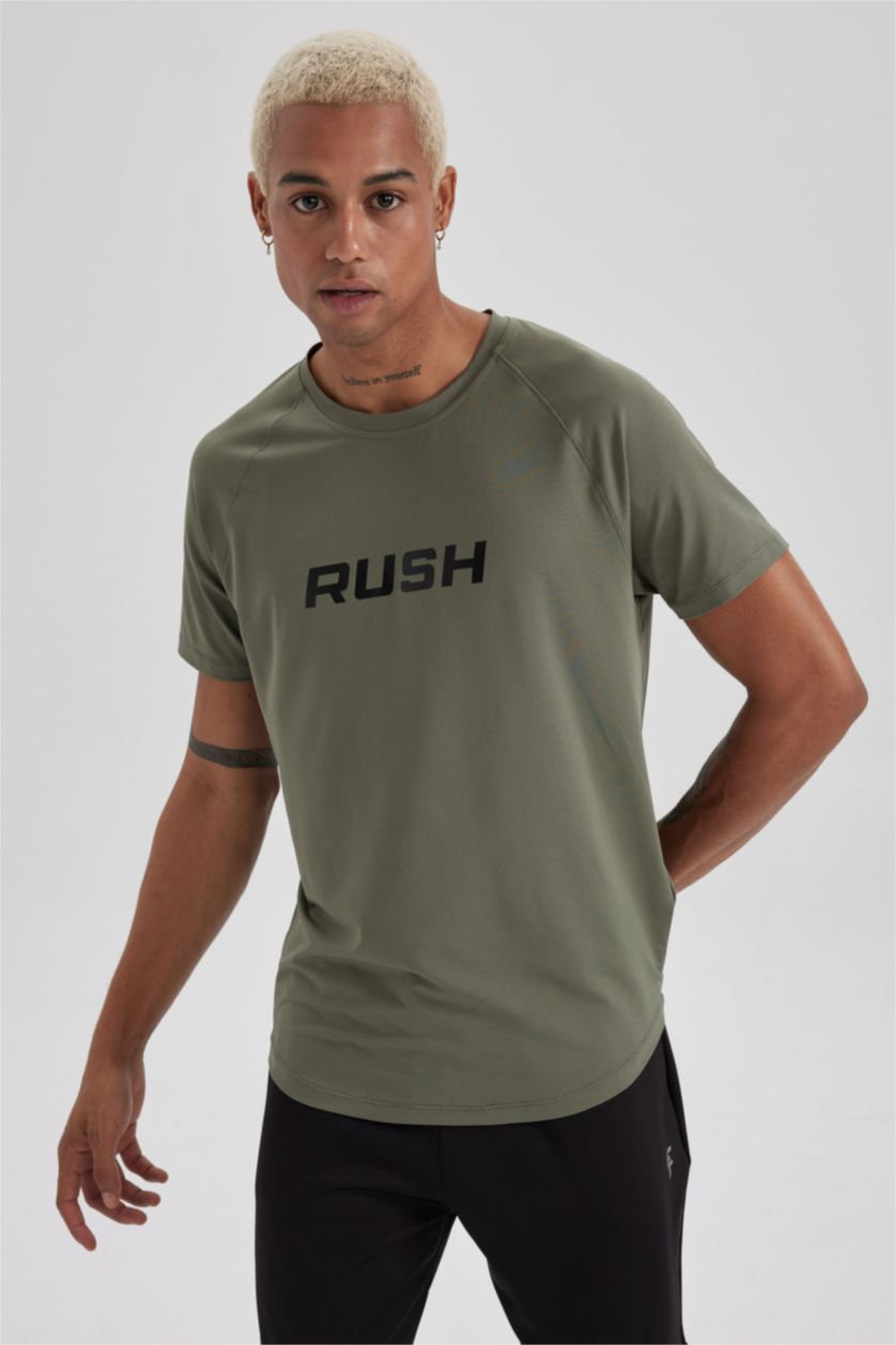 MAN Light Khaki Slim Fit Short Sleeve T-Shirt