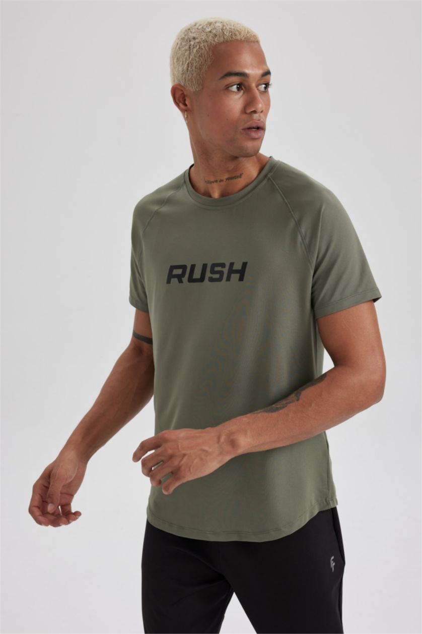 MAN Light Khaki Slim Fit Short Sleeve T-Shirt