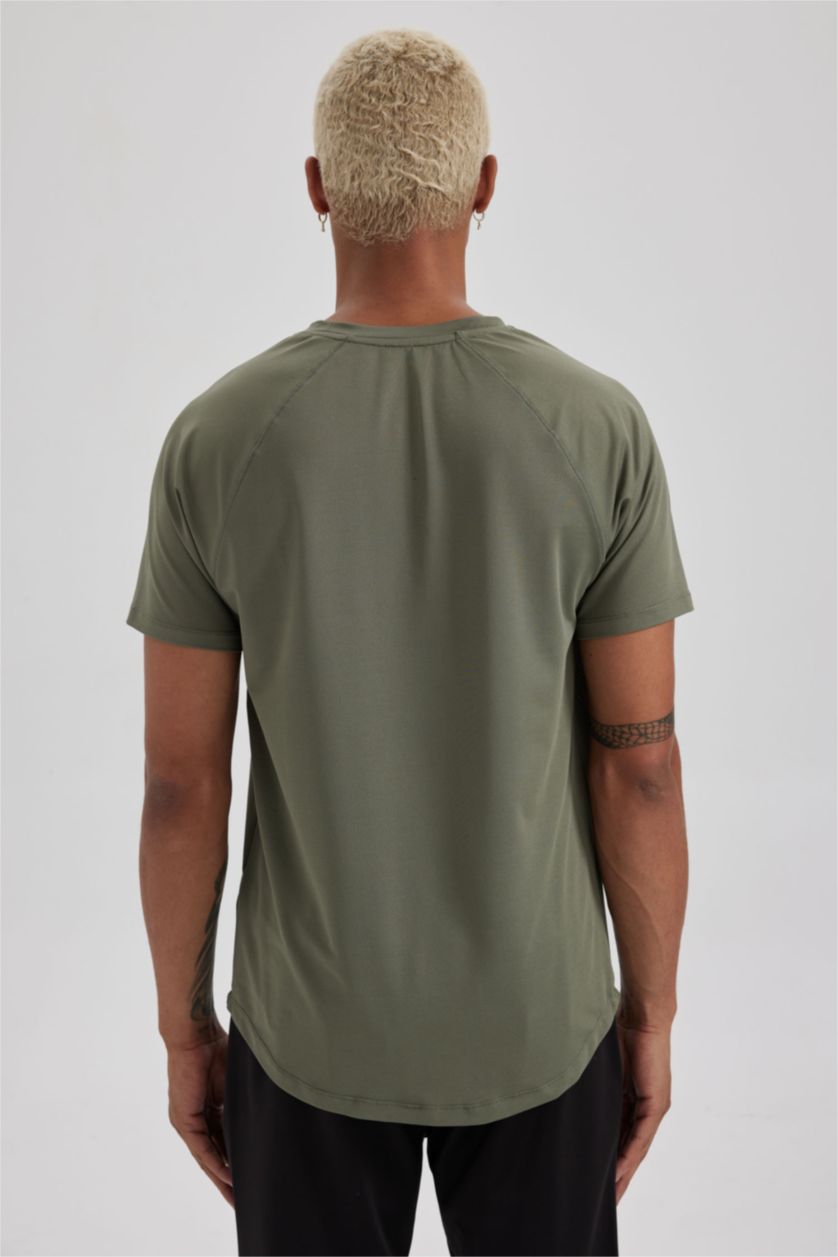 MAN Light Khaki Slim Fit Short Sleeve T-Shirt