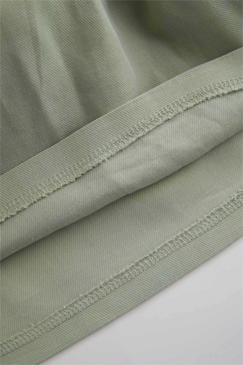 طفلة صغيرة نعناع فستان فلورال قصة عادية كم طويل بياقة كبيرة