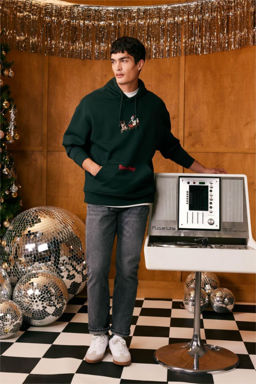 Мужчины Серо-голубой Джинсы Straight Fit прямого кроя со средней талией