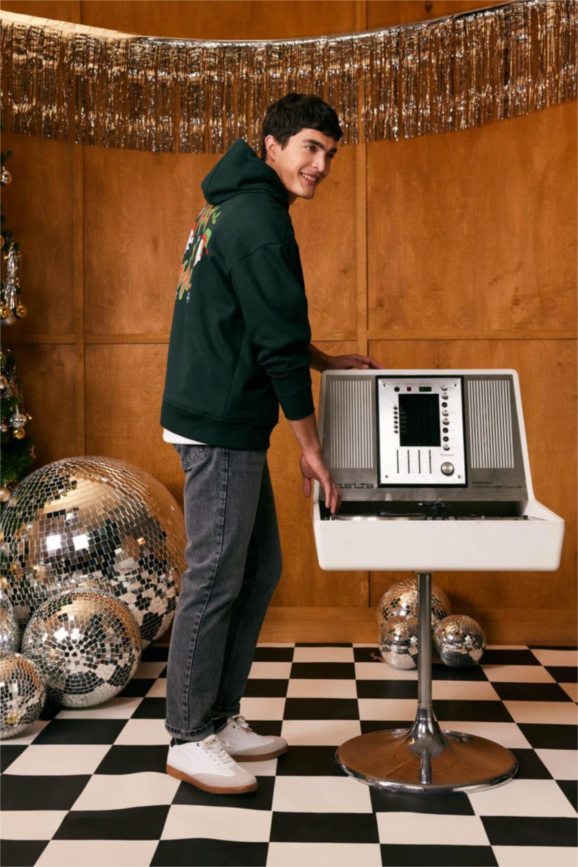 Мужчины Серо-голубой Джинсы Straight Fit прямого кроя со средней талией