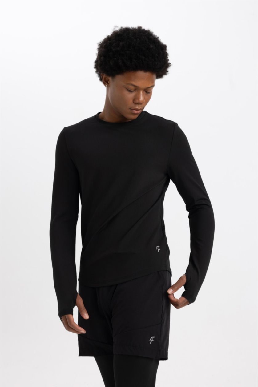 رجالي أسود شورت رياضي سليم فيت