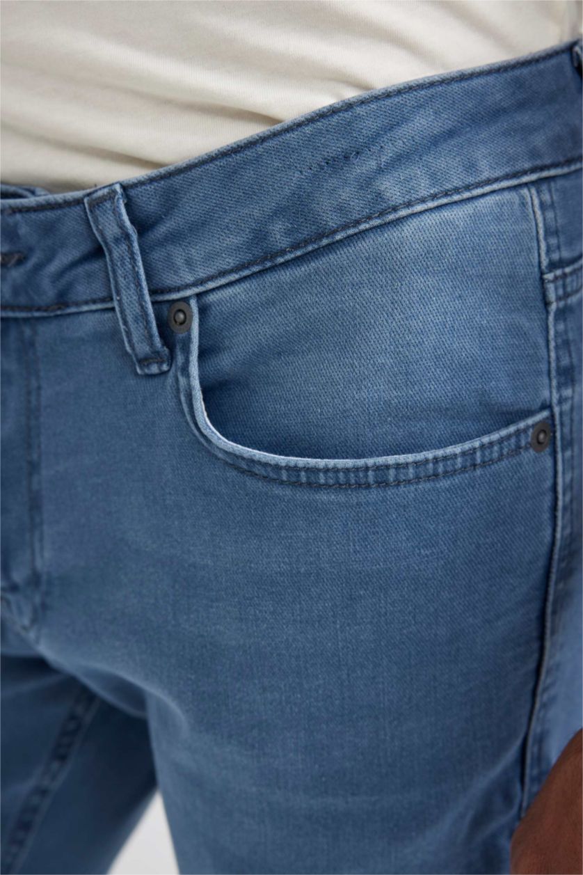 HOMME Indigo Pantalon Jean PEDRO - Coupe slim en jean Ourlet étroit