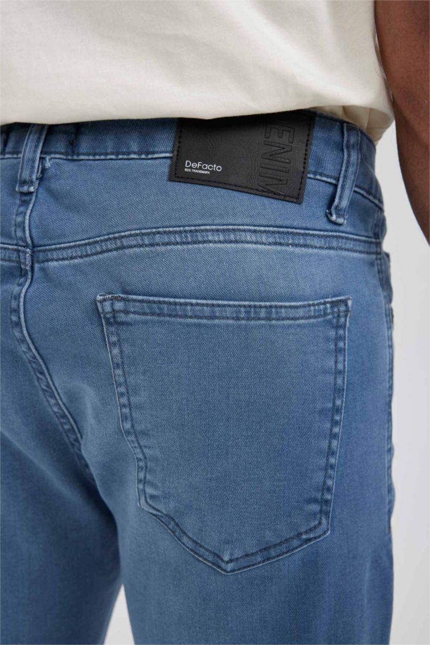 HOMME Indigo Pantalon Jean PEDRO - Coupe slim en jean Ourlet étroit