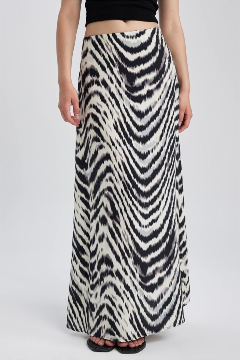 Women Black Straight Fit Maxi