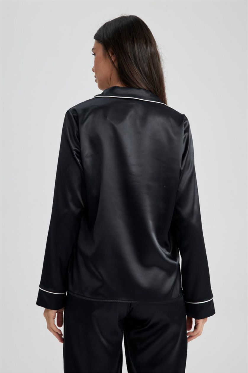 FEMME Noir Satinette Coupe Régulière