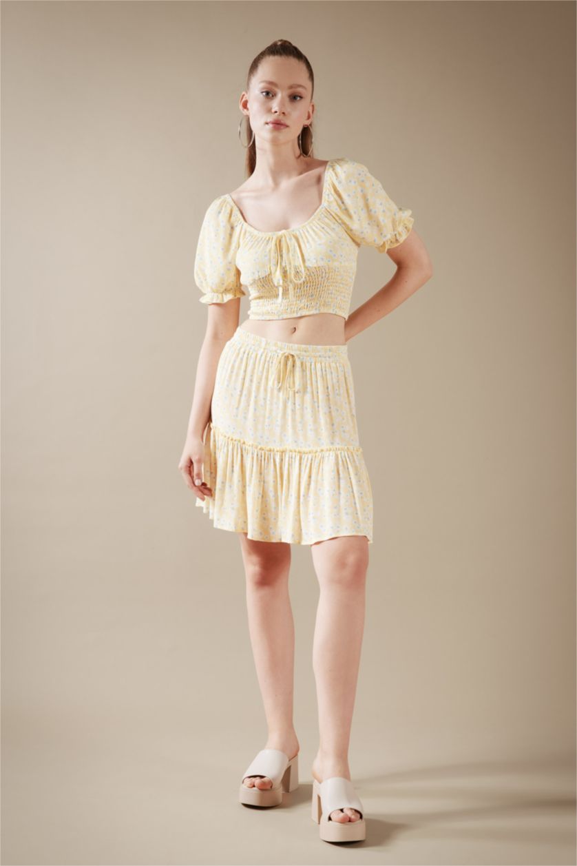 Жіночий Жовтий Спідниця мини батік з віскози