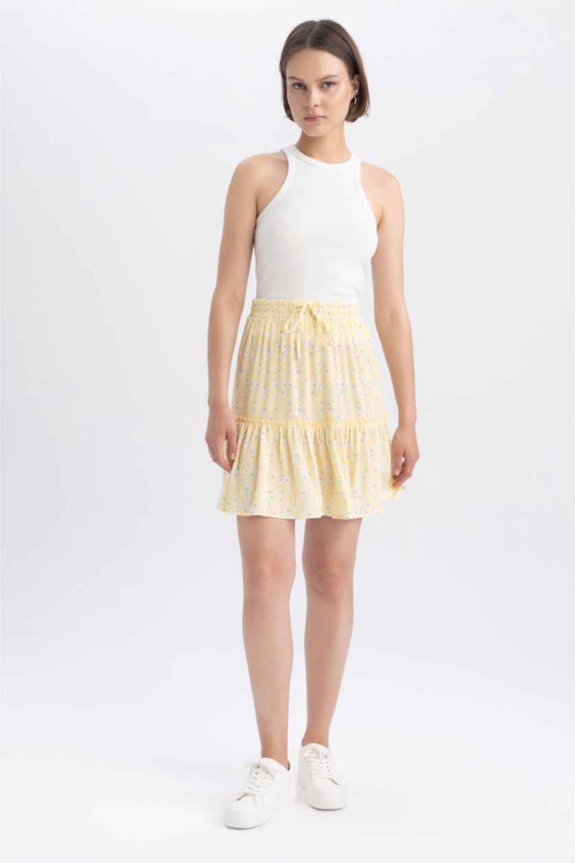 Жіночий Жовтий Спідниця мини батік з віскози