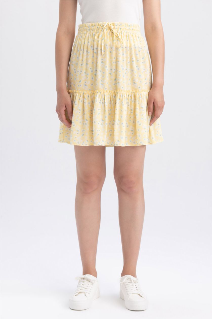 Жіночий Жовтий Спідниця мини батік з віскози