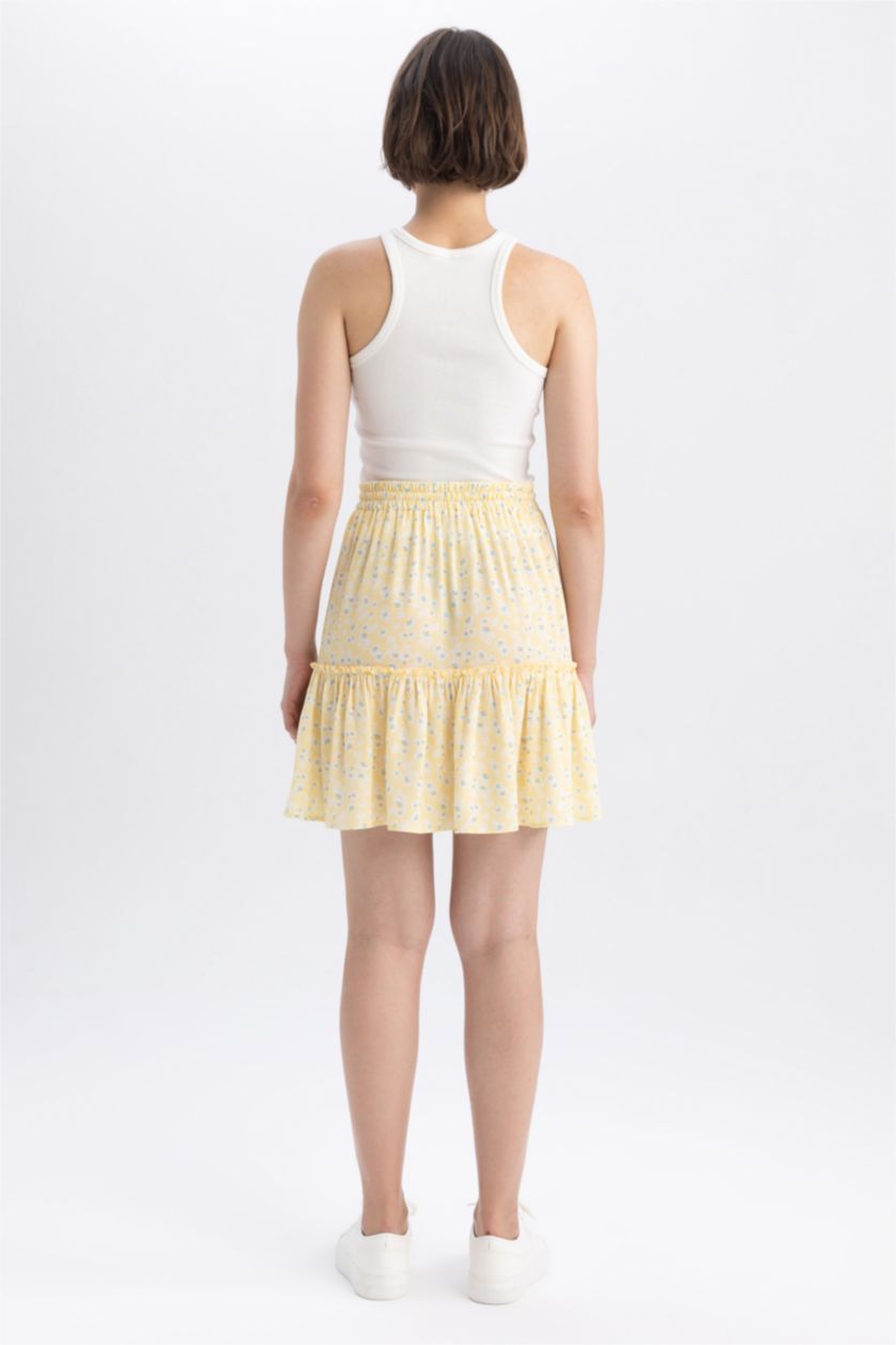 Жіночий Жовтий Спідниця мини батік з віскози