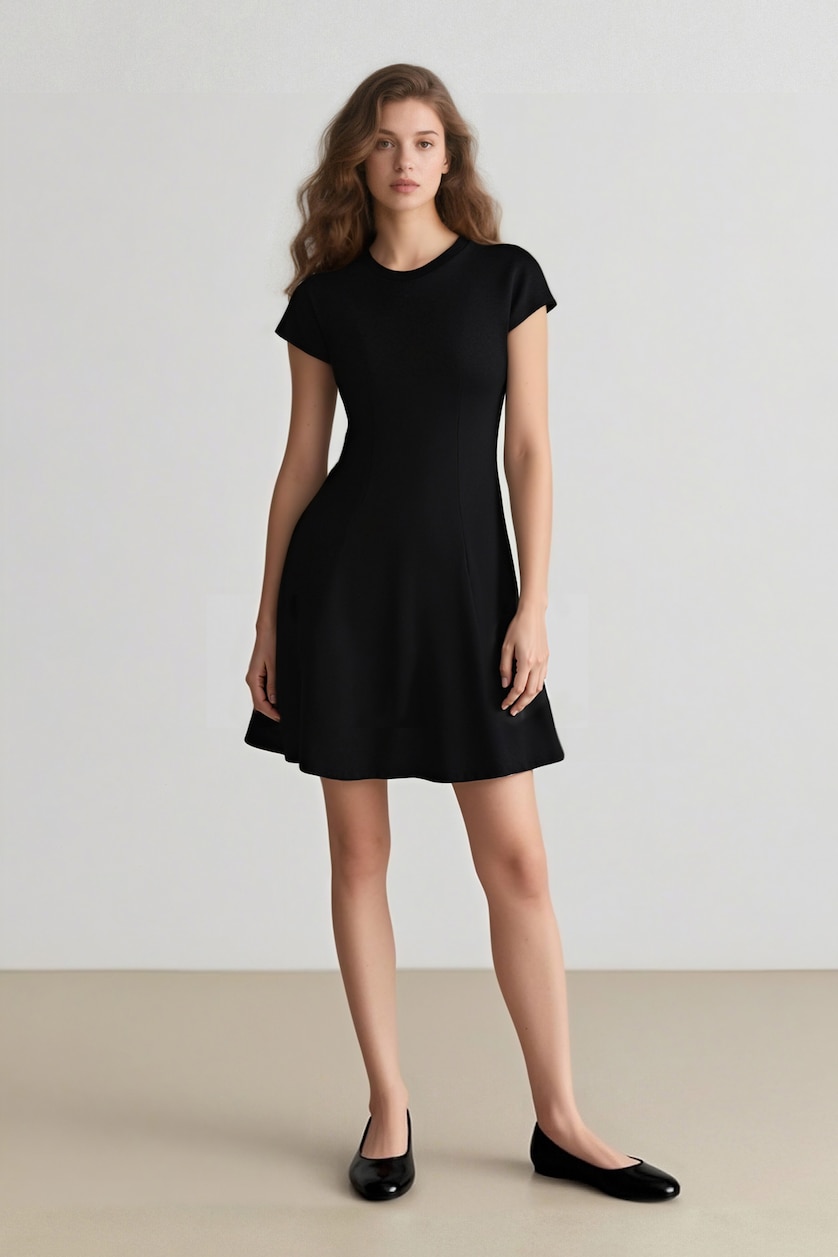WOMAN Black Camisole Mini Dress