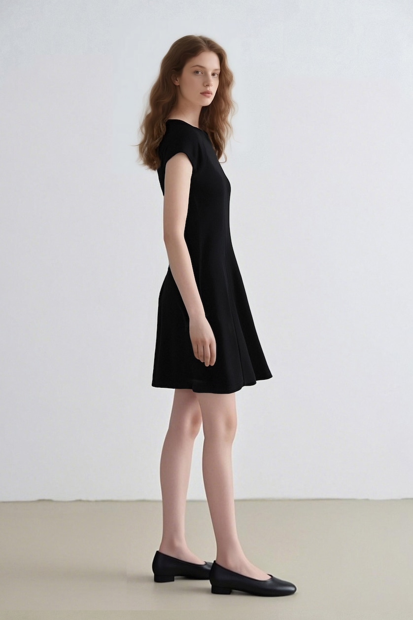 WOMAN Black Camisole Mini Dress