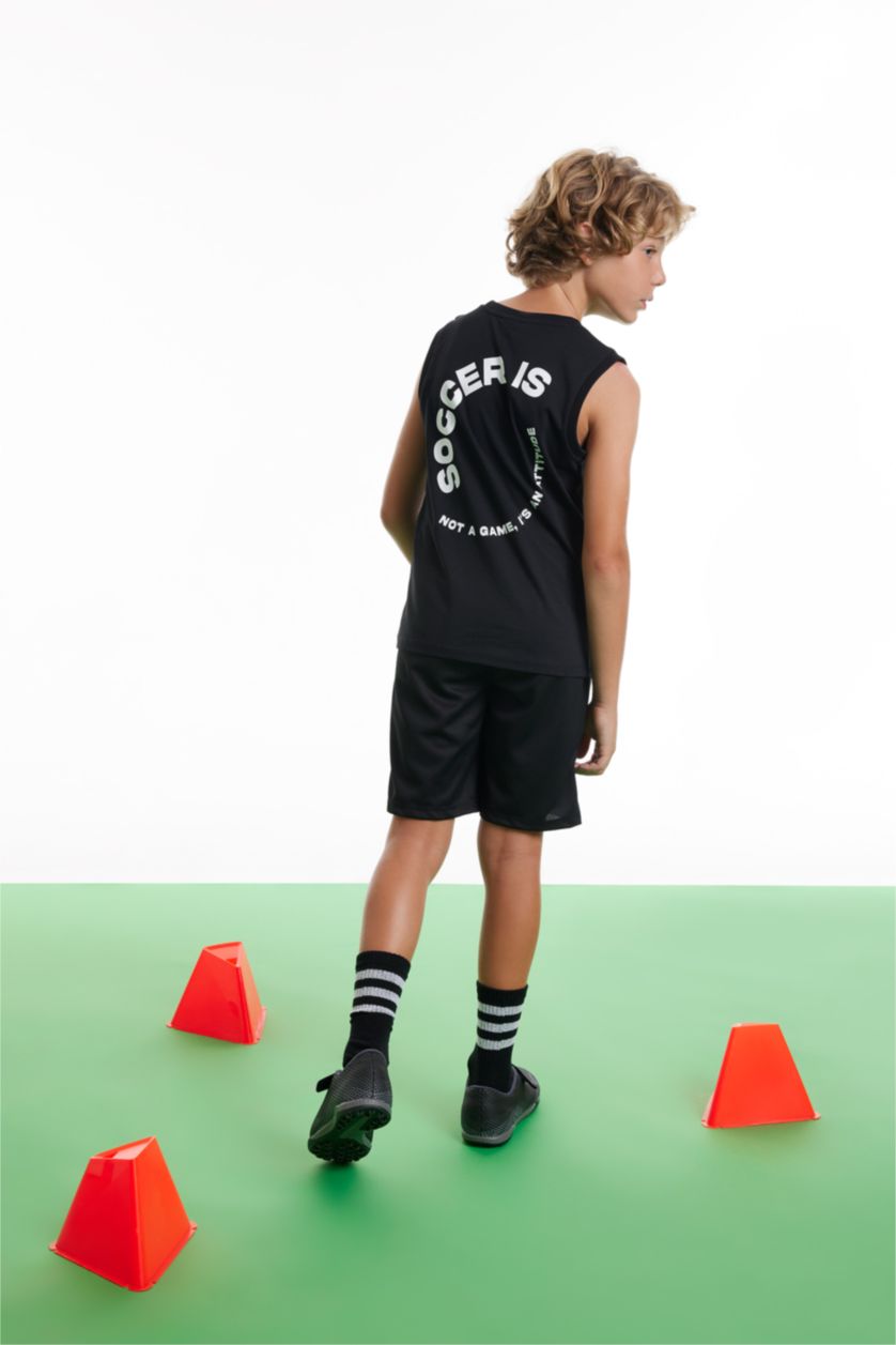 Хлопчачий Чорний Майка з круглим вирізом для хлопчиків