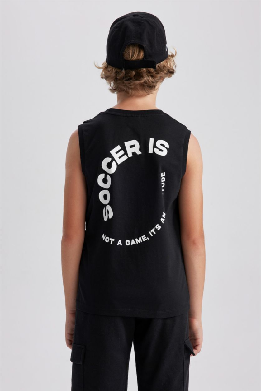 Хлопчачий Чорний Майка з круглим вирізом для хлопчиків