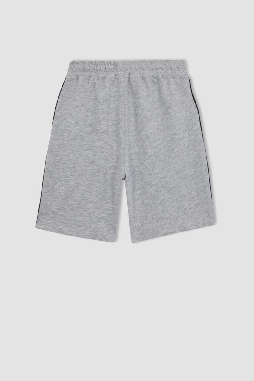 أولاد ميلانج رمادي فاتح شورت اولادي قماش رقيق