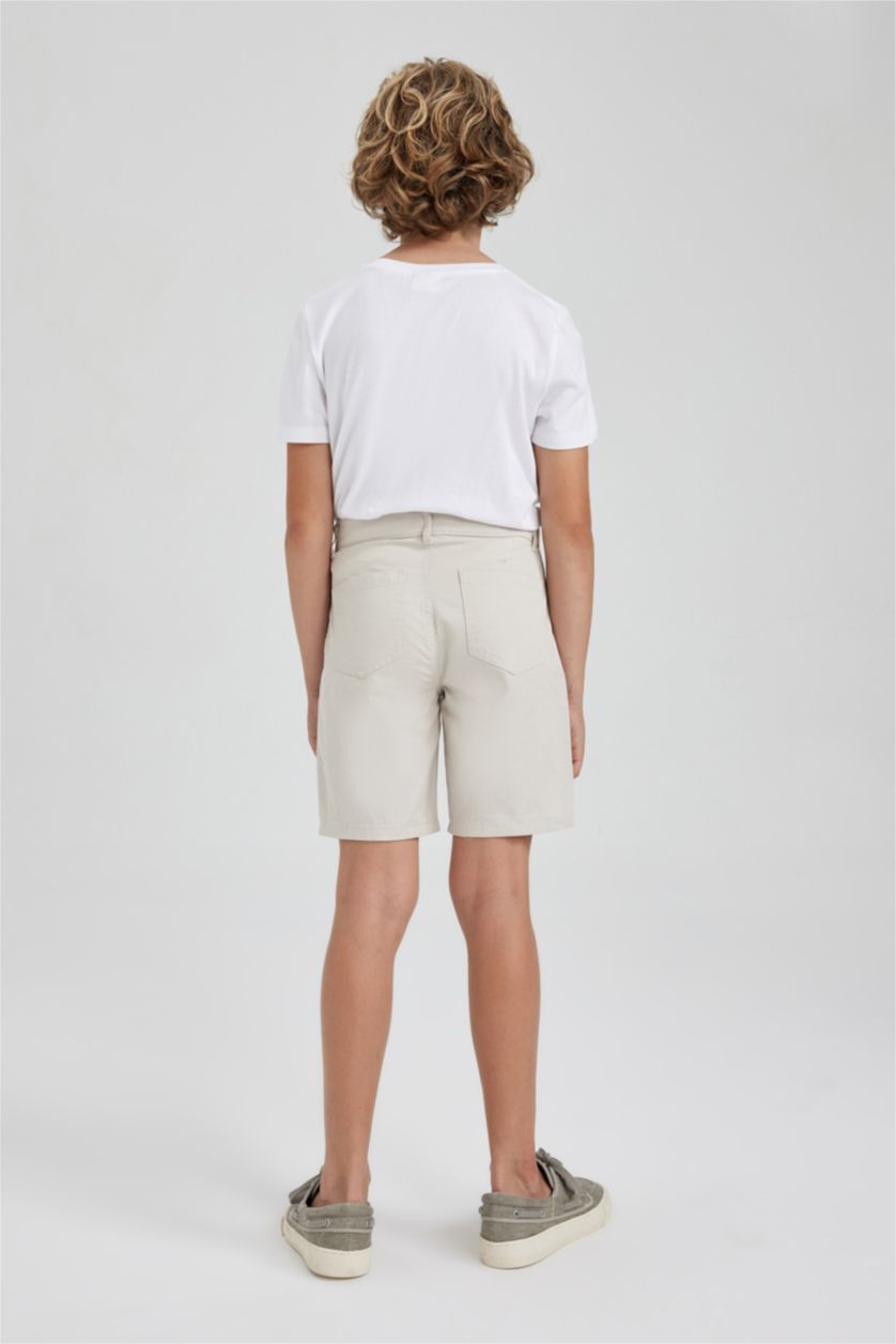 Boys & Teens Beige Boy Regular Fit Shorts