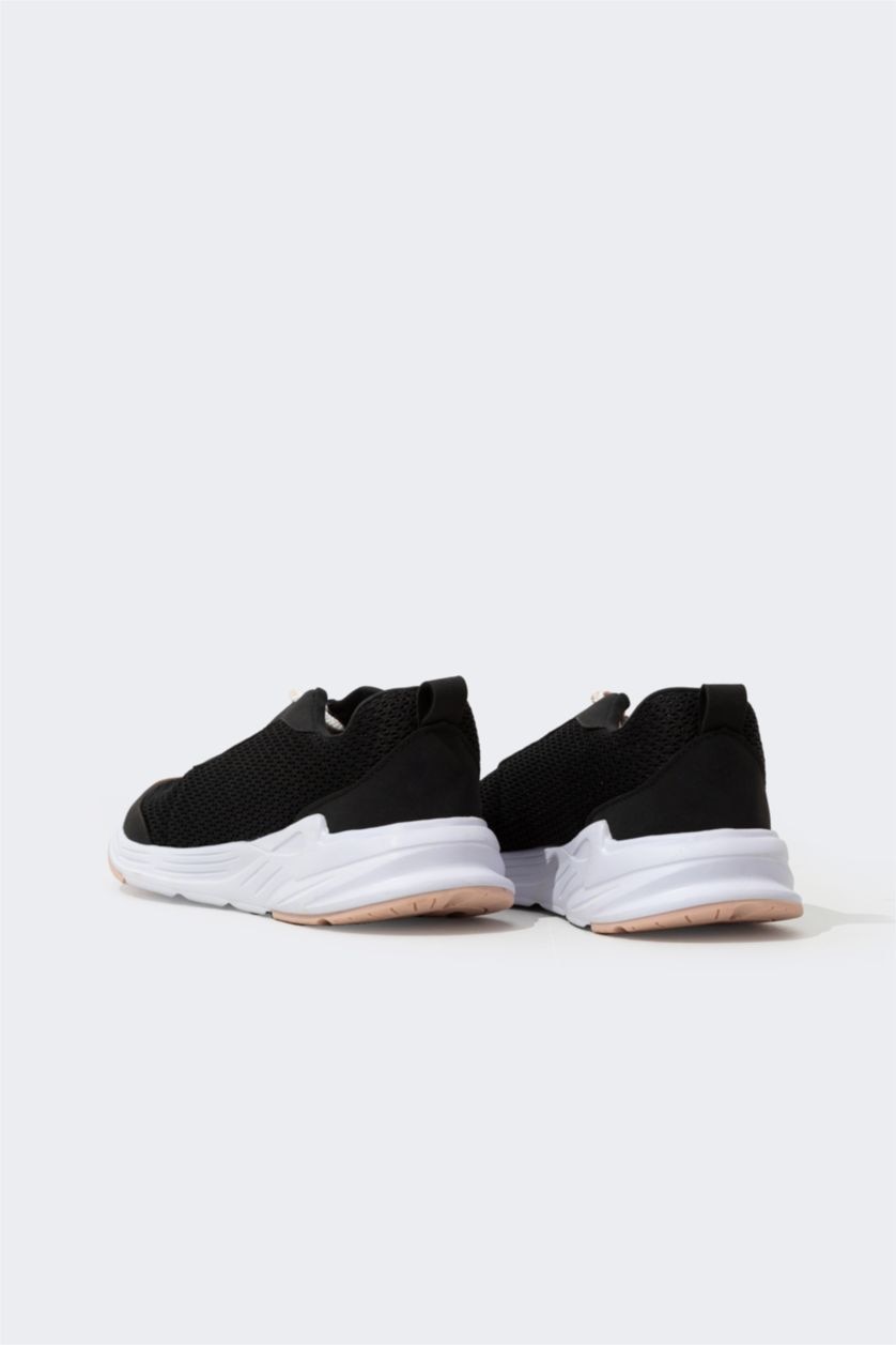 أولادي أسود حذاء رياضي اولادي برباط وكعب سميك