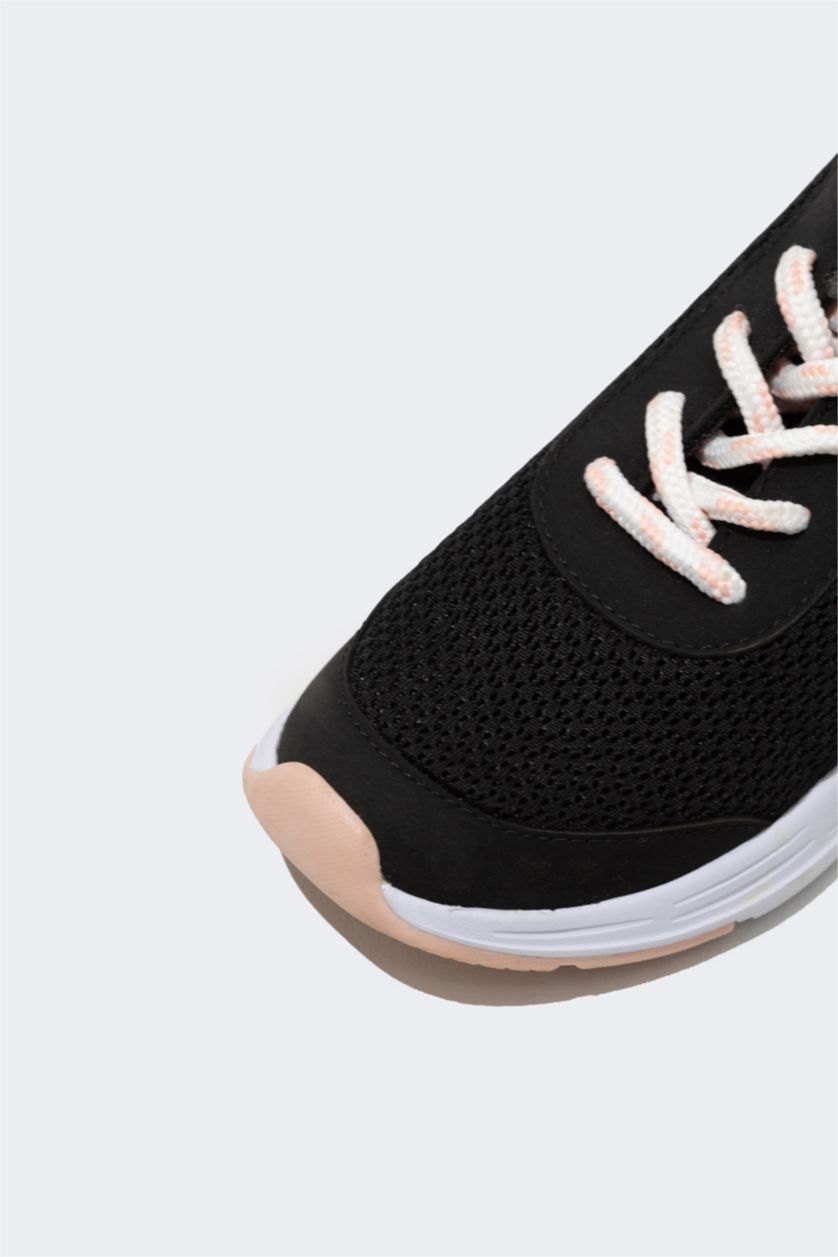 أولادي أسود حذاء رياضي اولادي برباط وكعب سميك