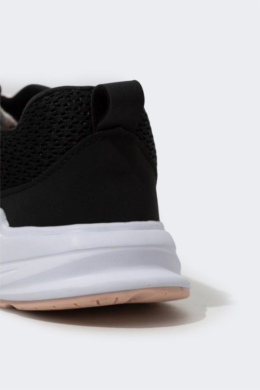 أولادي أسود حذاء رياضي اولادي برباط وكعب سميك