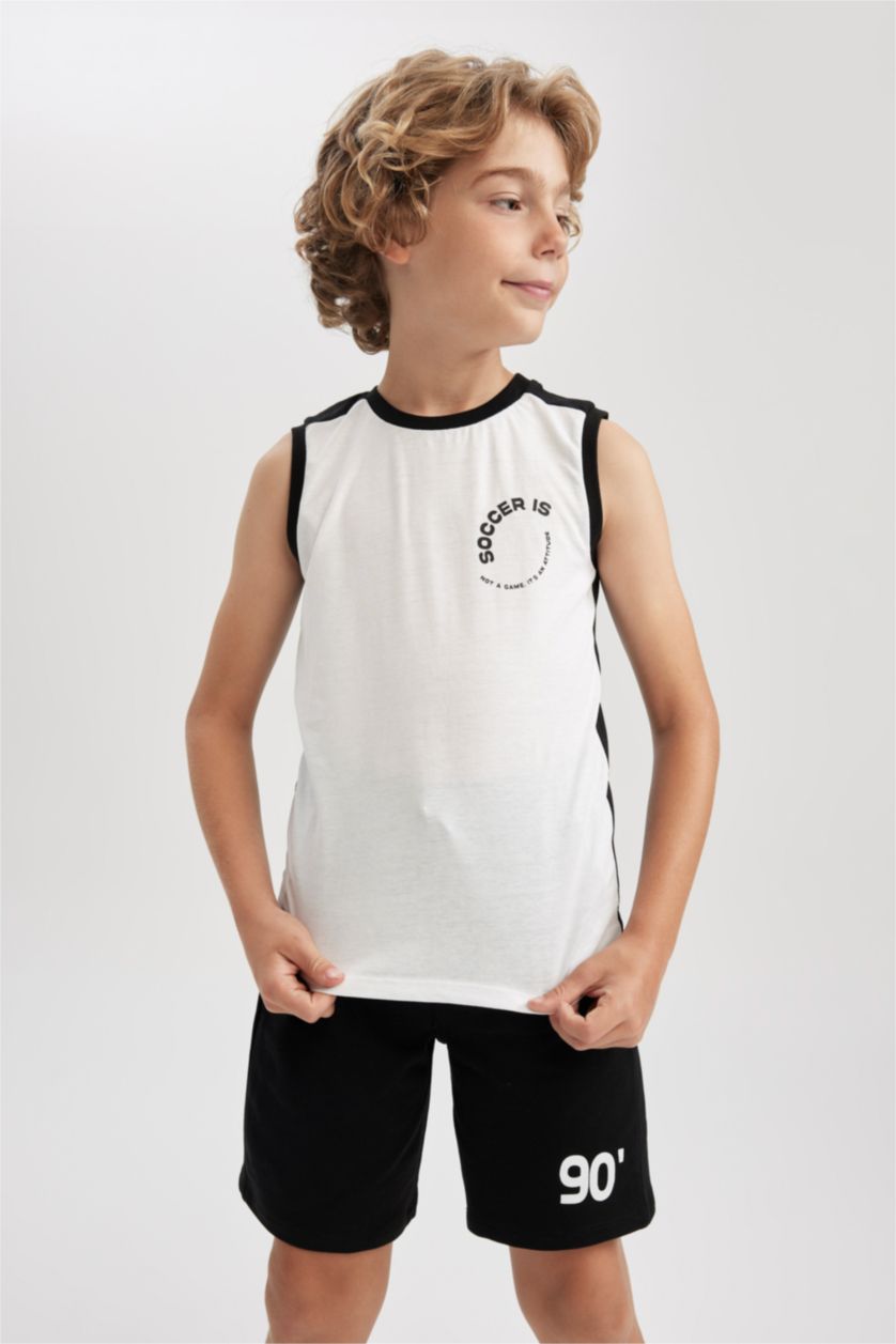 GARÇONS Noir Ensemble Coupe Oversize - 2 Pièces