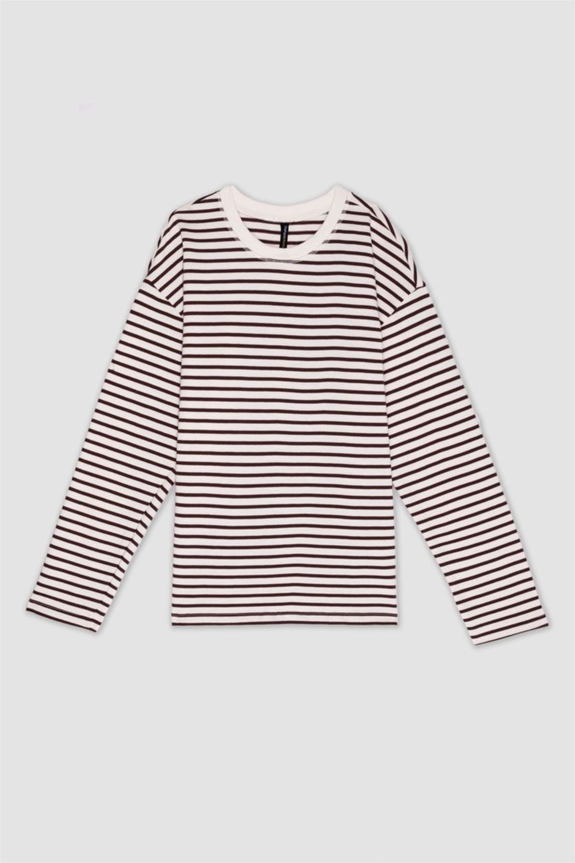 WOMAN Brown Regular Fit Long Sleeve T-Shirt