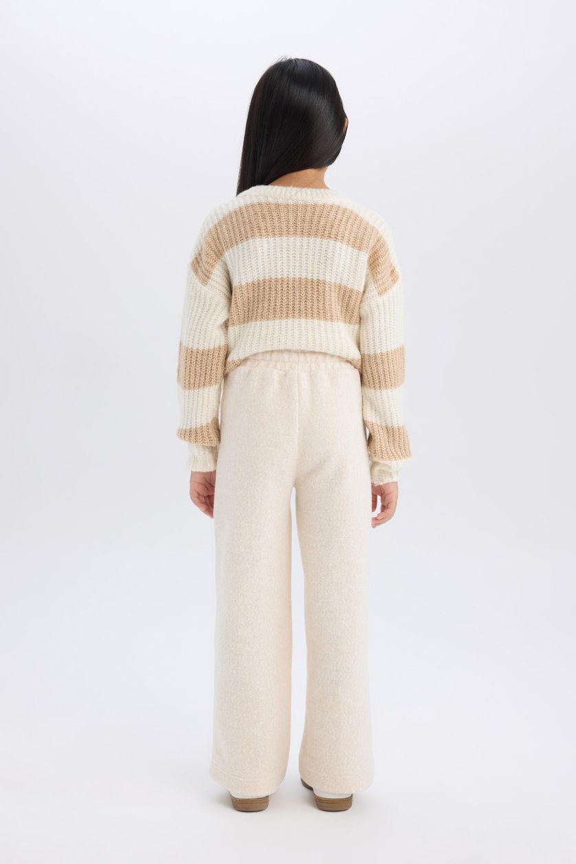 بنات حجري فاتح بنطلون بجامة رياضي بناتي وايد ليج