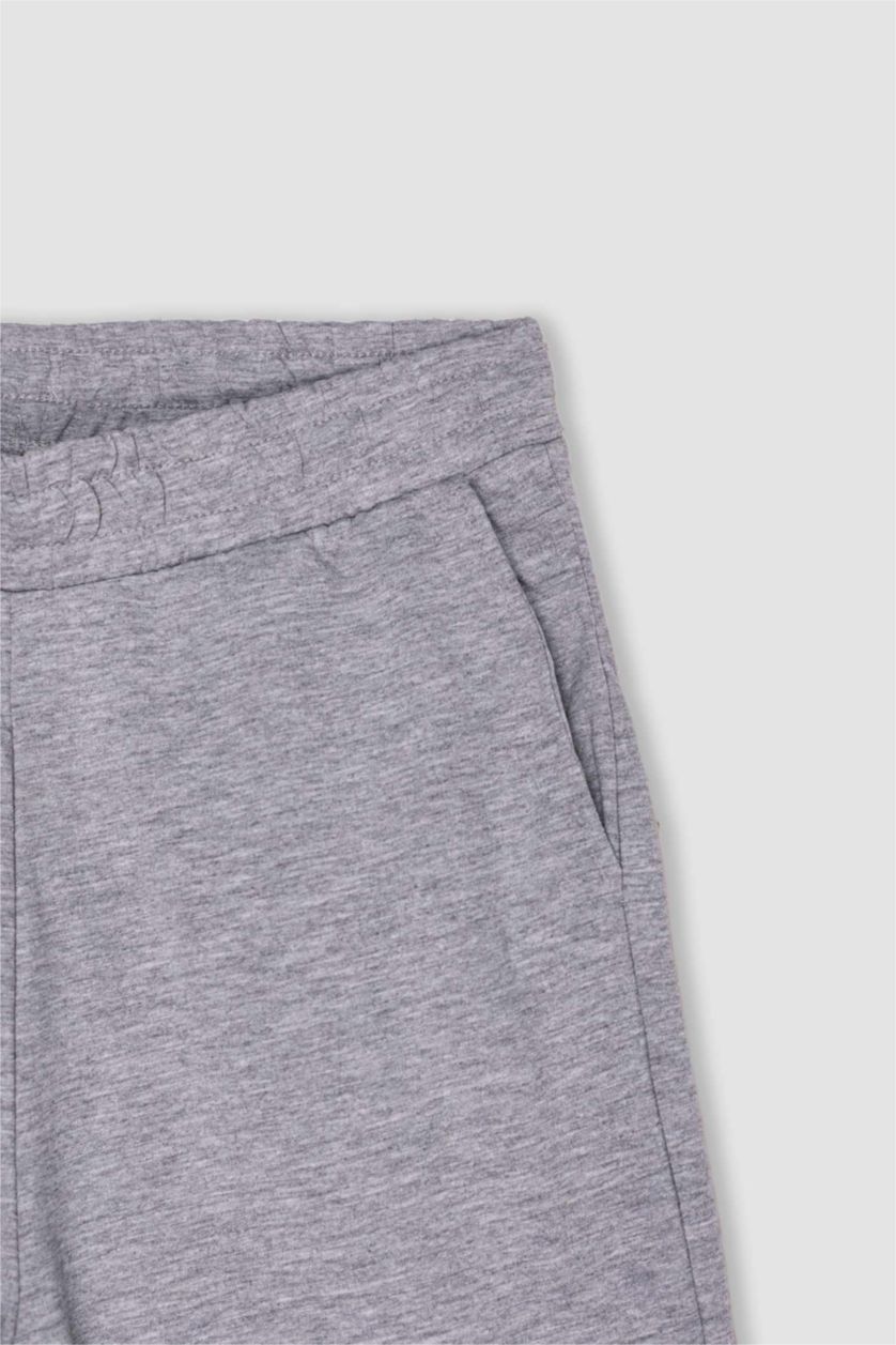 WOMAN Grey Melange Jogger Normal Waist Pants