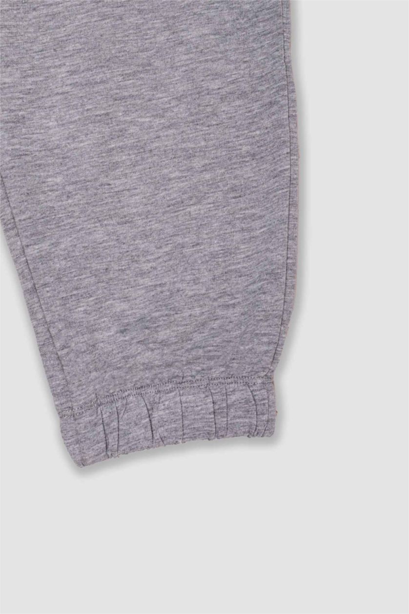 WOMAN Grey Melange Jogger Normal Waist Pants