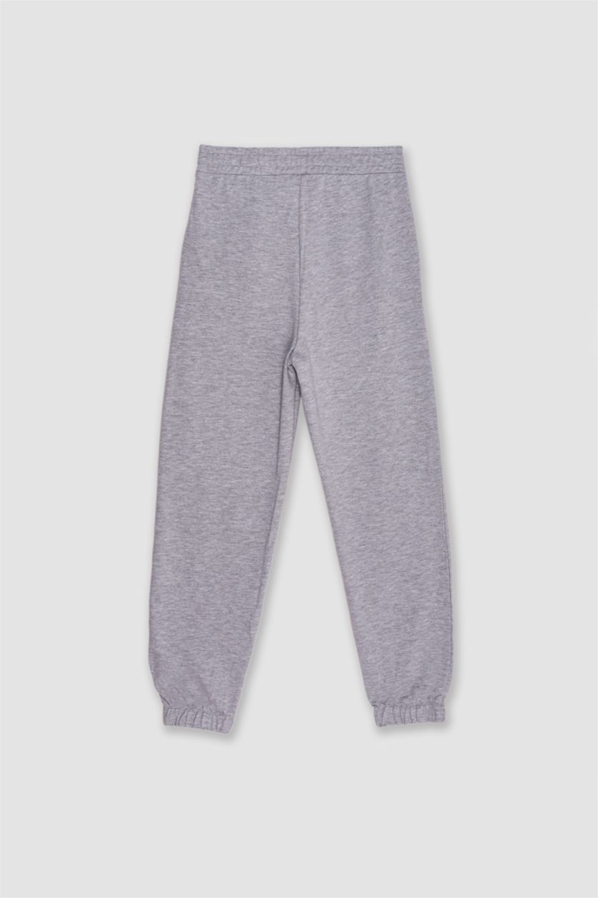 WOMAN Grey Melange Jogger Normal Waist Pants