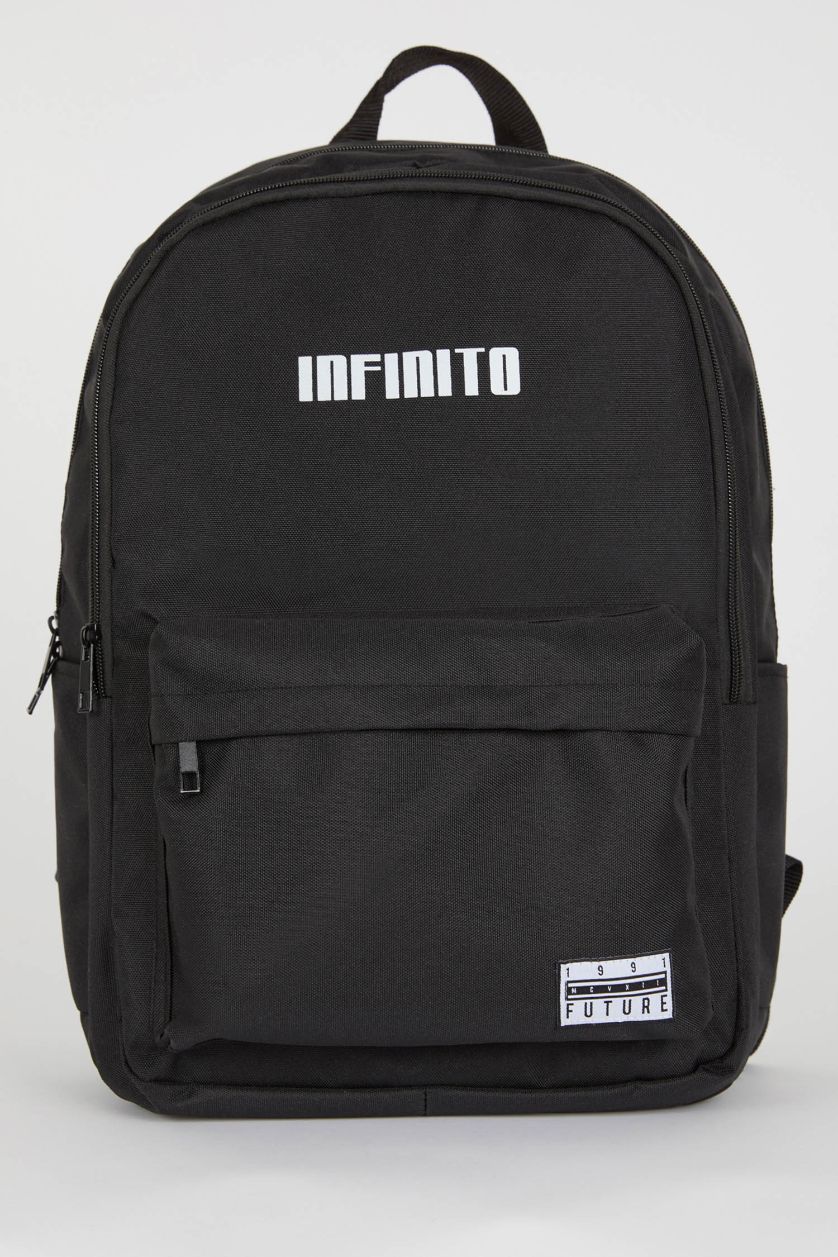 Erkek Siyah Unisex Kendi Kendini Onaran Su Tutmayan Kumaş Okul Sırt Çantası