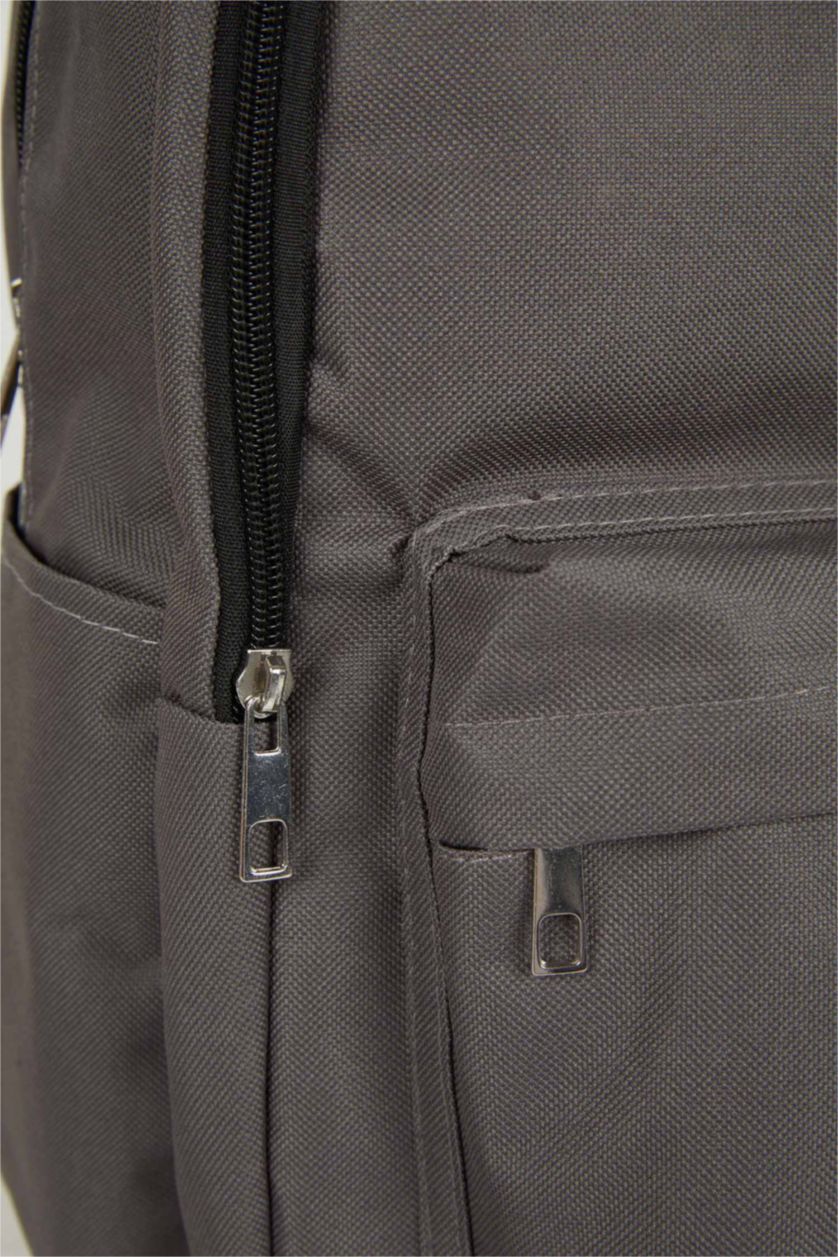 Erkek Gri Unisex Kendi Kendini Onaran Su Tutmayan Kumaş Okul Sırt Çantası