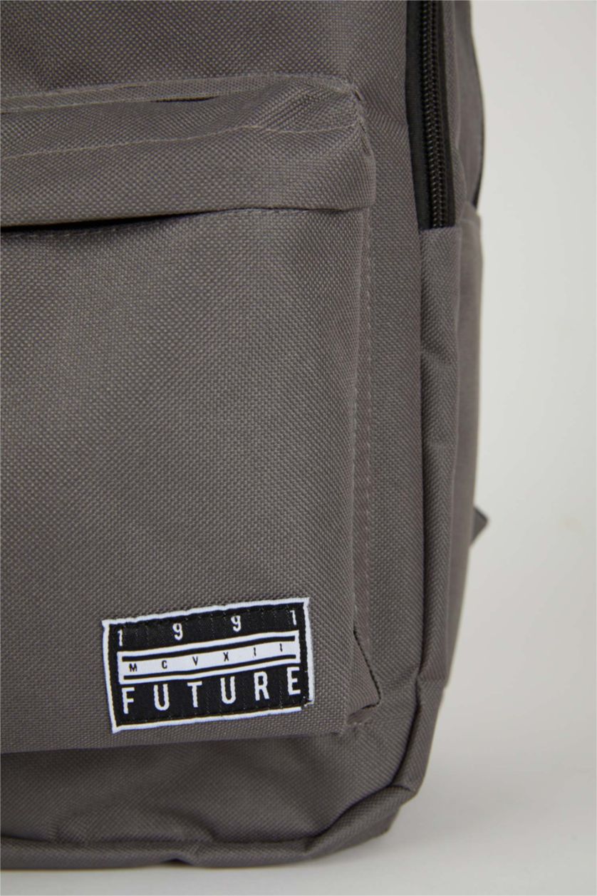Erkek Gri Unisex Kendi Kendini Onaran Su Tutmayan Kumaş Okul Sırt Çantası