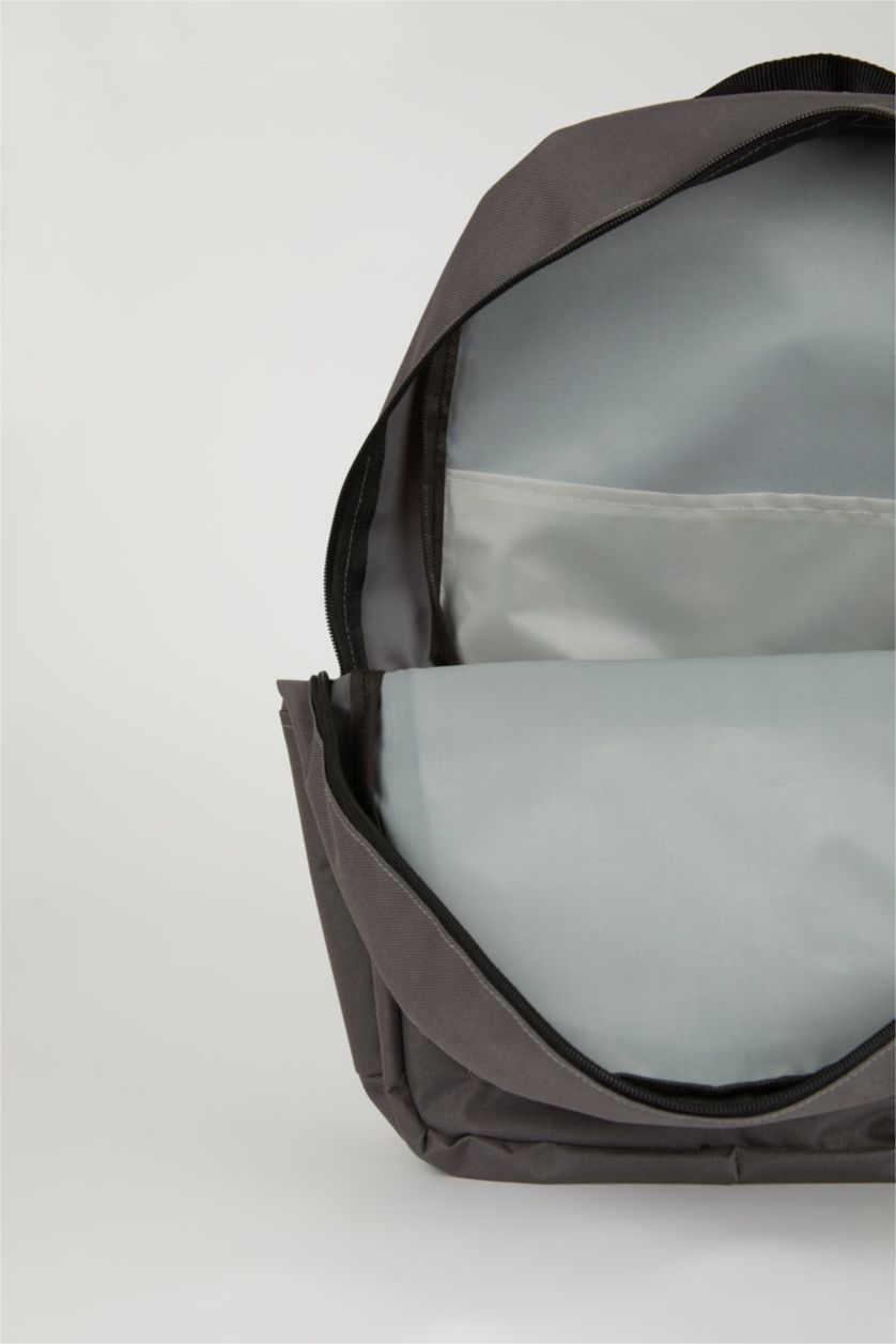 Erkek Gri Unisex Kendi Kendini Onaran Su Tutmayan Kumaş Okul Sırt Çantası