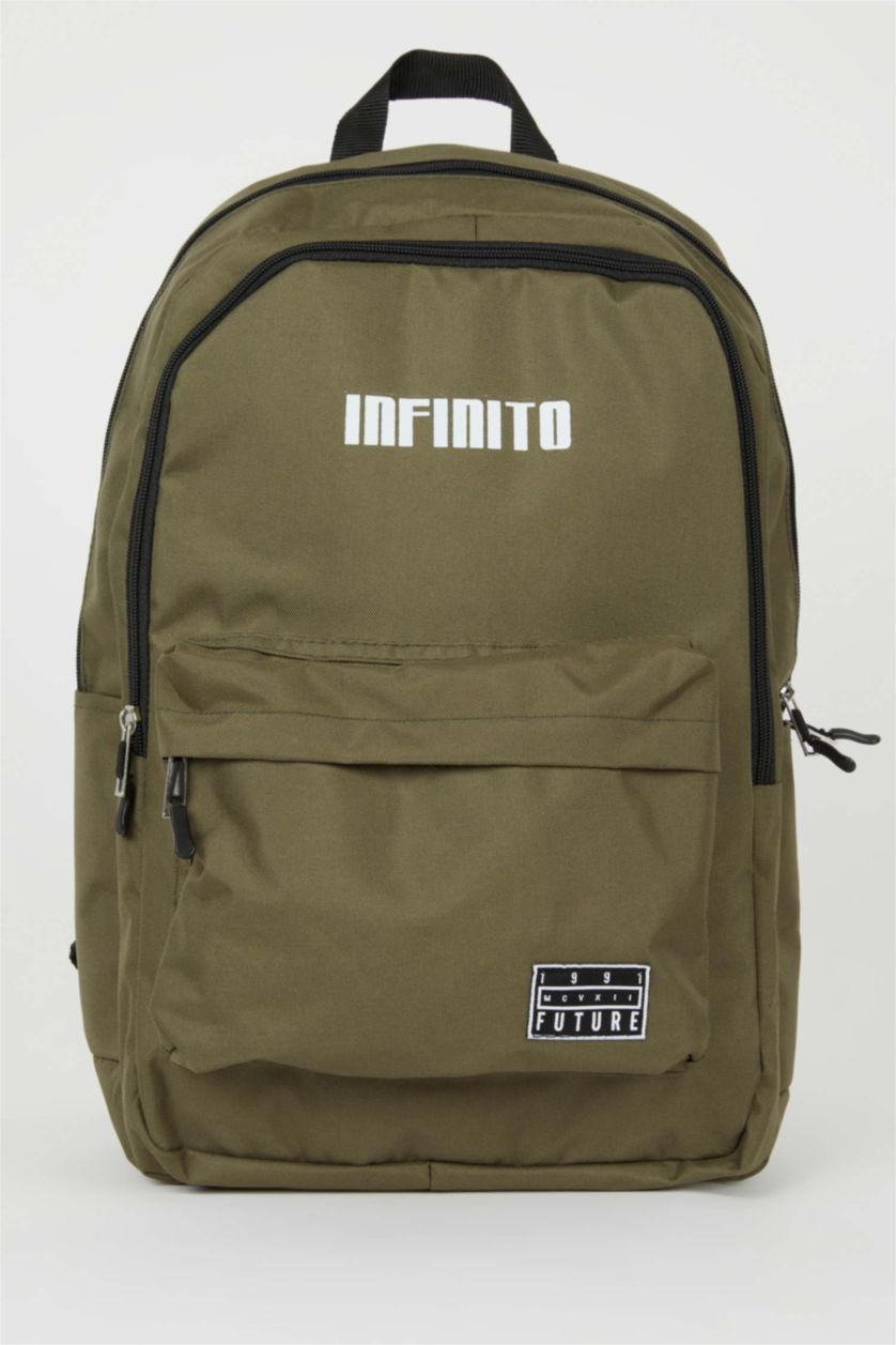 Erkek Haki Unisex Kendi Kendini Onaran Su Tutmayan Kumaş Okul Çantası