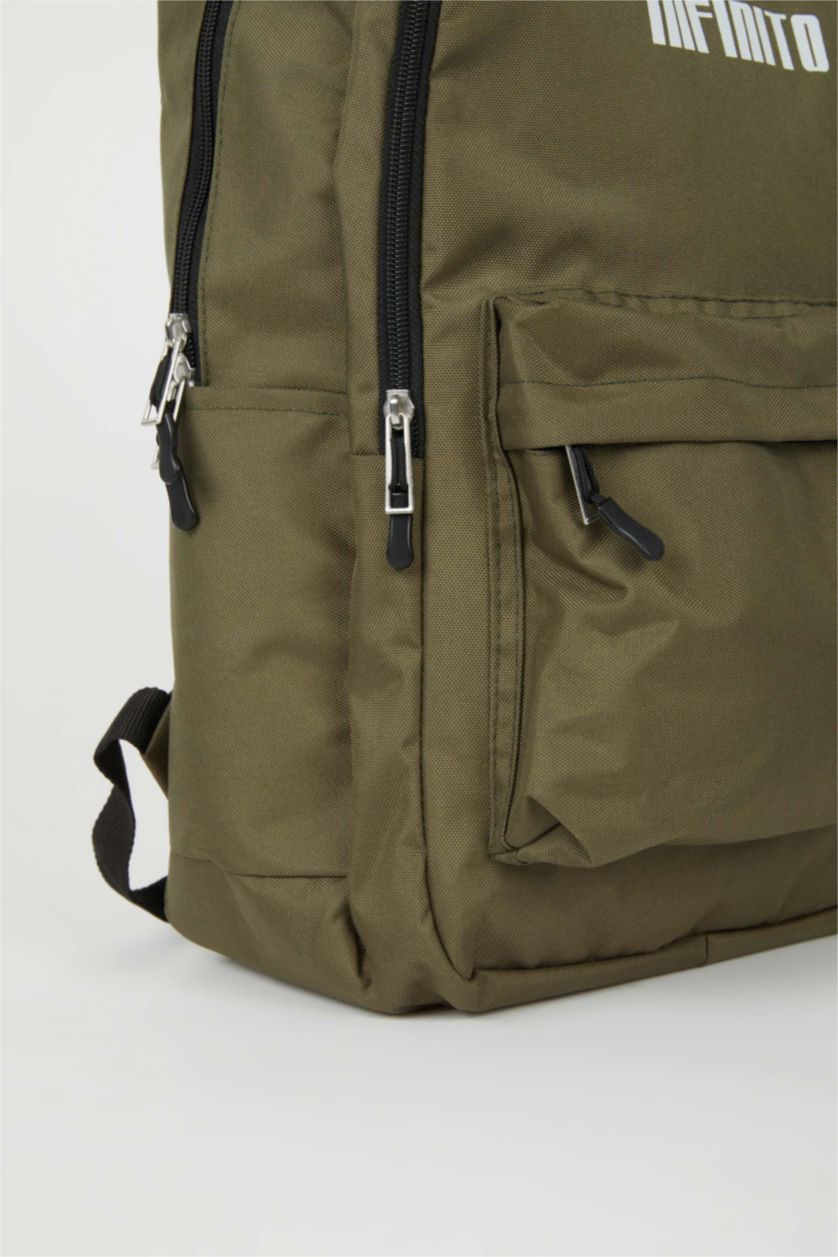 Erkek Haki Unisex Kendi Kendini Onaran Su Tutmayan Kumaş Okul Çantası