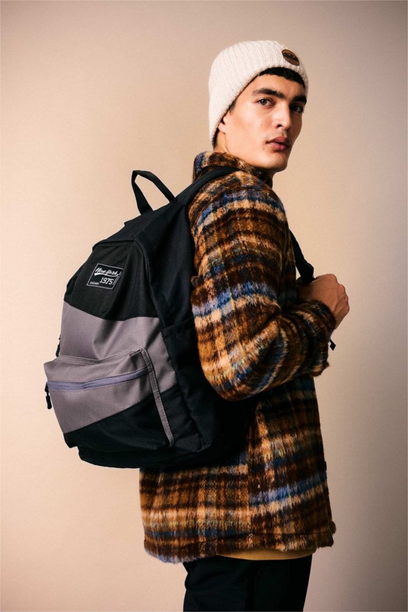 Erkek Çocuk - Genç Erkek Siyah Unisex Su Geçirmez Kumaş Okul Sırt Çantası