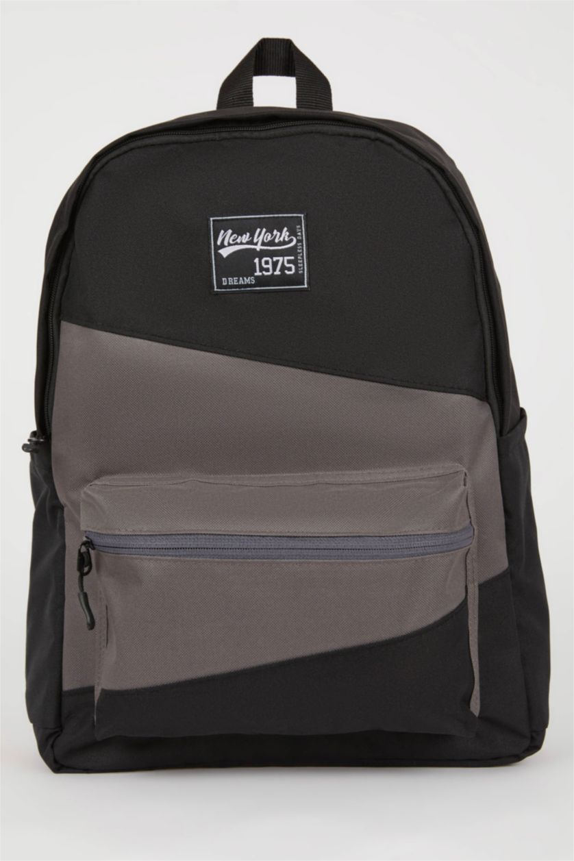 Erkek Çocuk - Genç Erkek Siyah Unisex Su Geçirmez Kumaş Okul Sırt Çantası