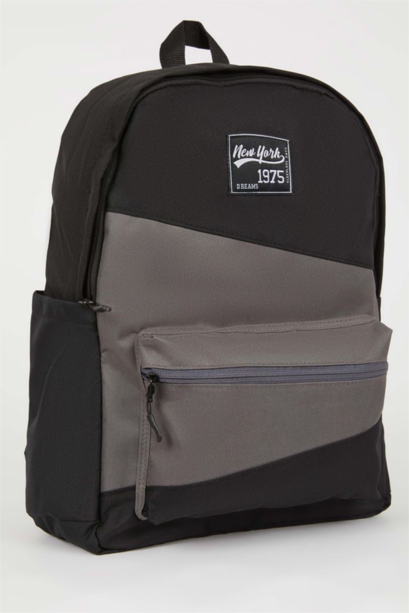 Erkek Çocuk - Genç Erkek Siyah Unisex Su Geçirmez Kumaş Okul Sırt Çantası