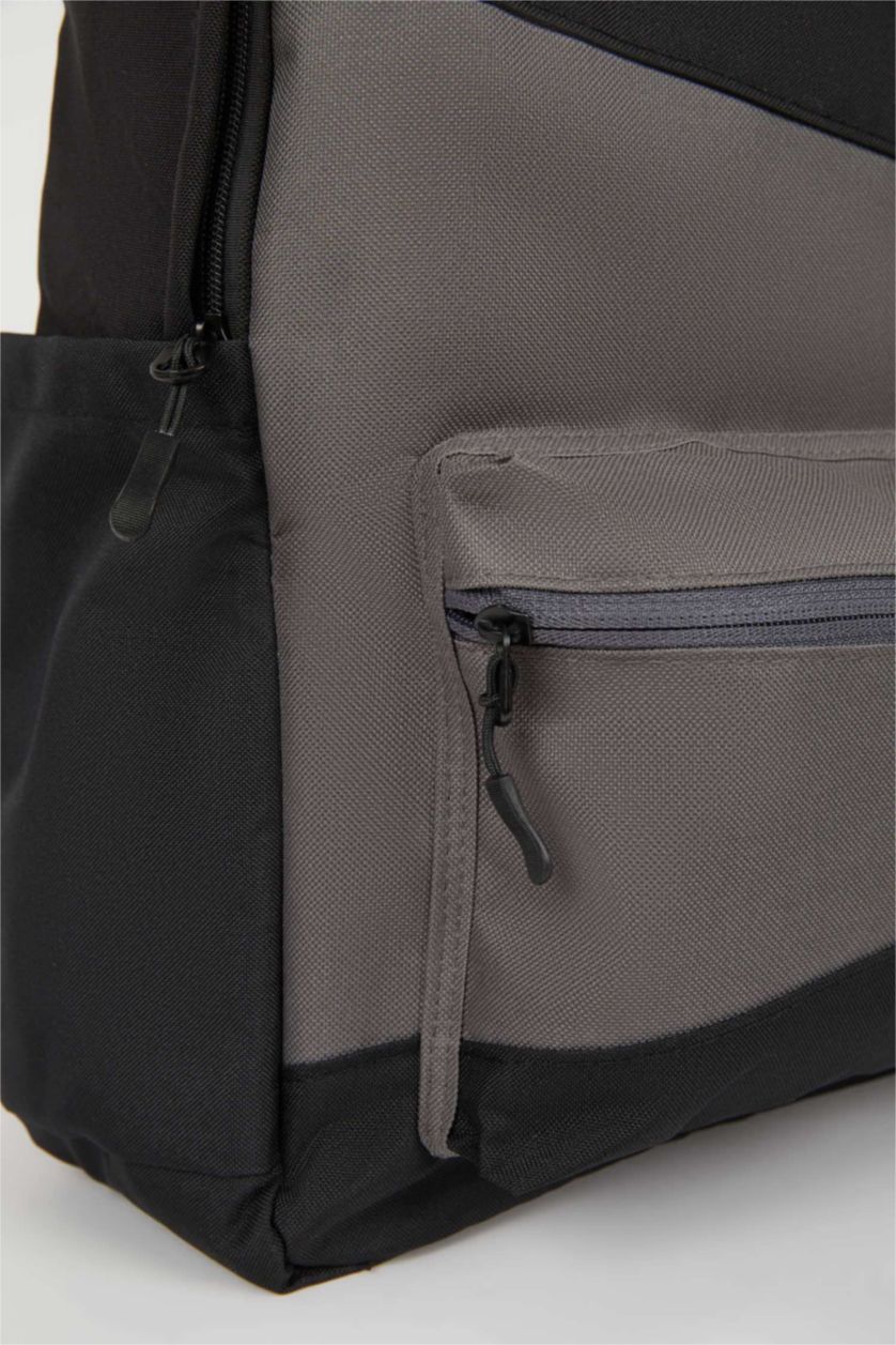 Erkek Çocuk - Genç Erkek Siyah Unisex Su Geçirmez Kumaş Okul Sırt Çantası