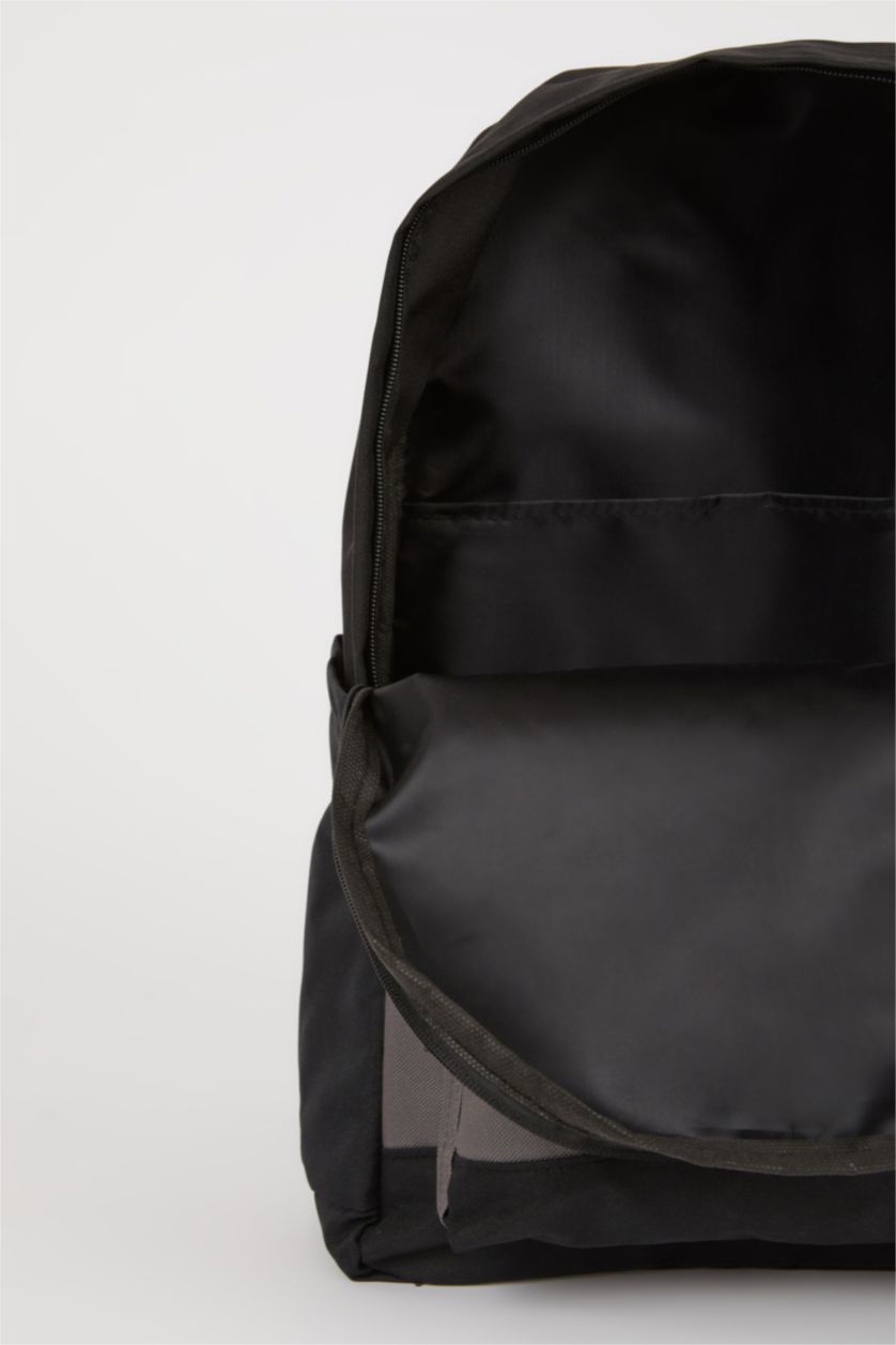 Erkek Çocuk - Genç Erkek Siyah Unisex Su Geçirmez Kumaş Okul Sırt Çantası