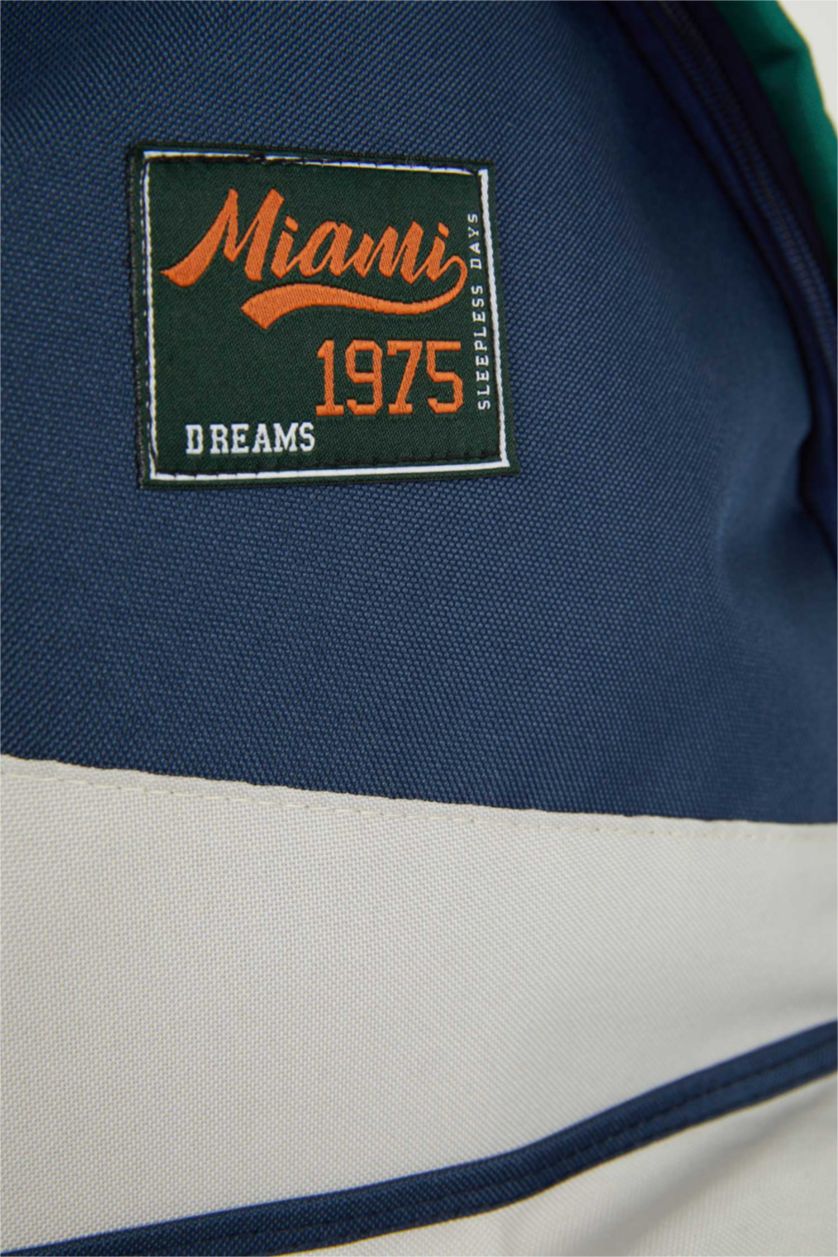 Erkek Çocuk - Genç Erkek Lacivert Unisex Su Geçirmez Kumaş Okul Sırt Çantası