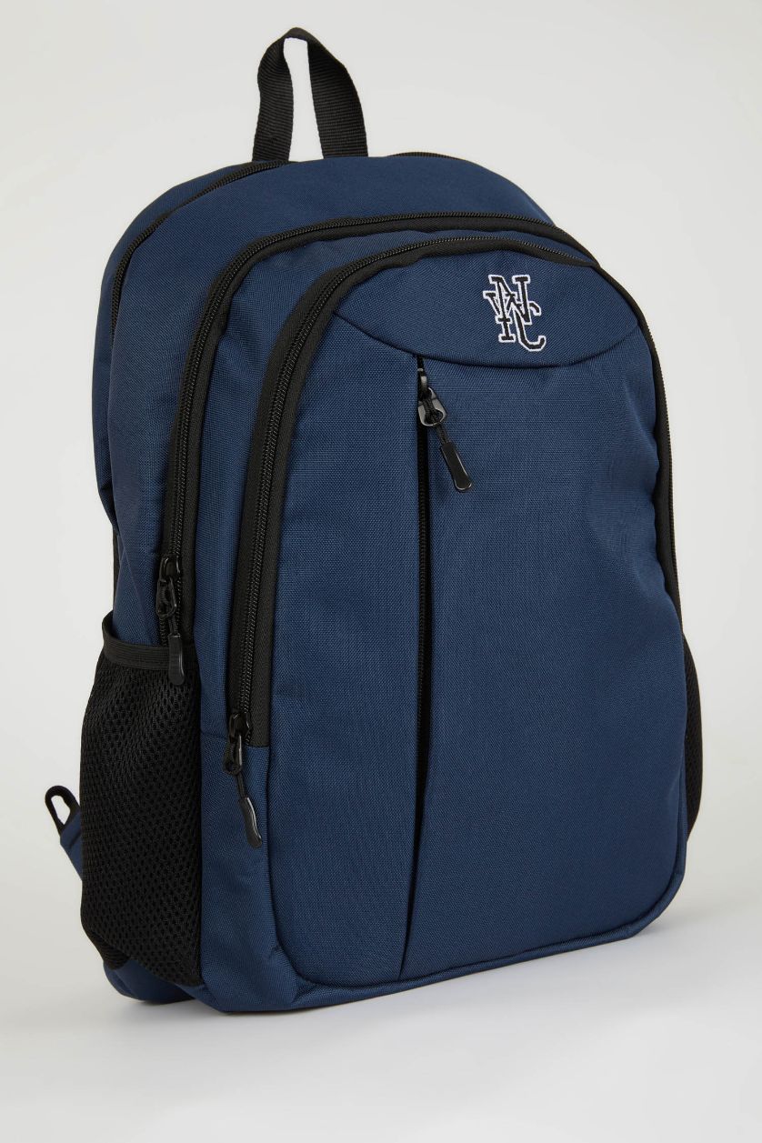 Erkek Lacivert Erkek Su Geçirmez Kumaş Sırt Çantası