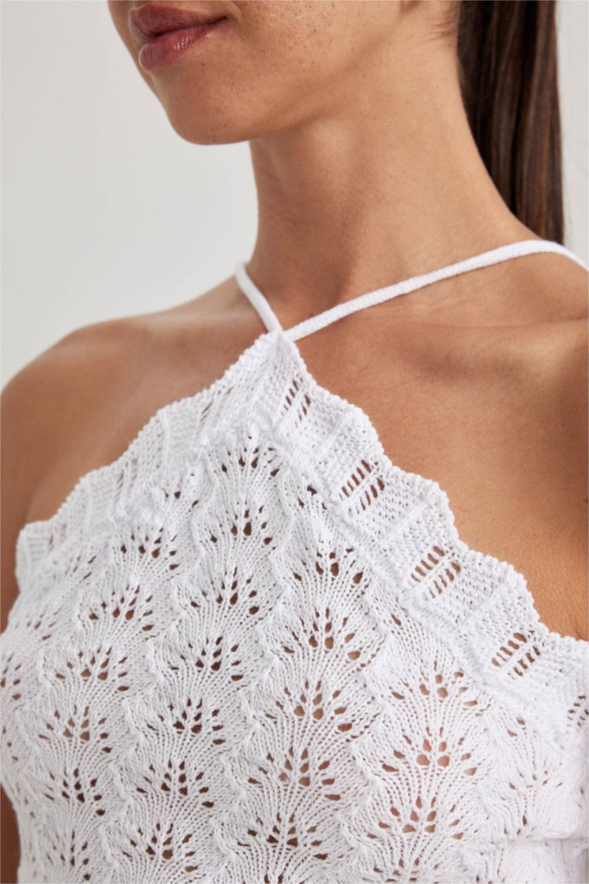 WOMAN White Fitted Lace Undershirt