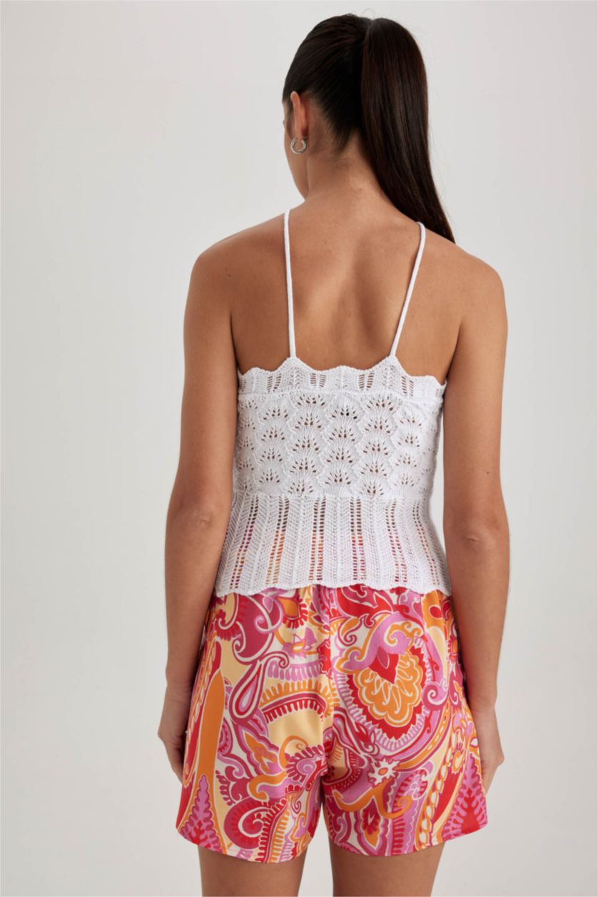 WOMAN White Fitted Lace Undershirt