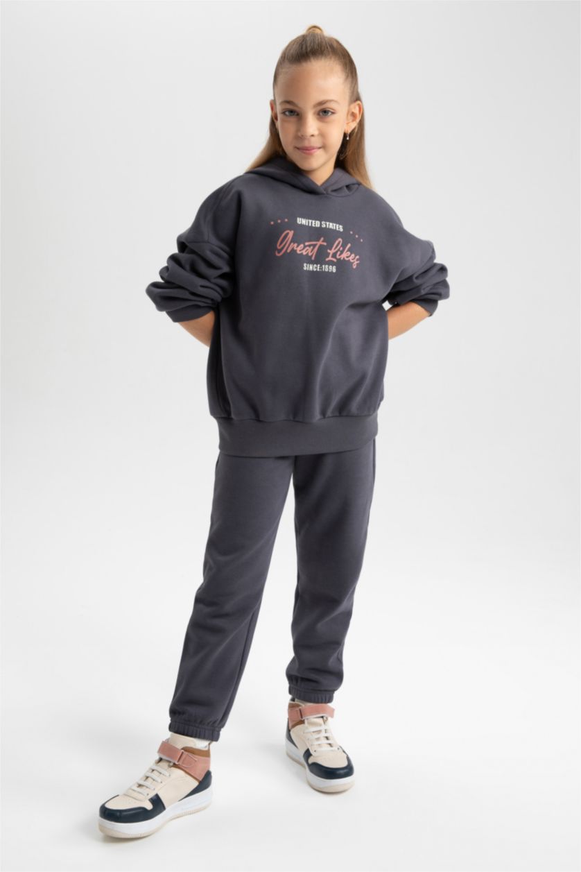 GIRLS & TEENS Anthracite 2 piece Jogger Standard Fit Set